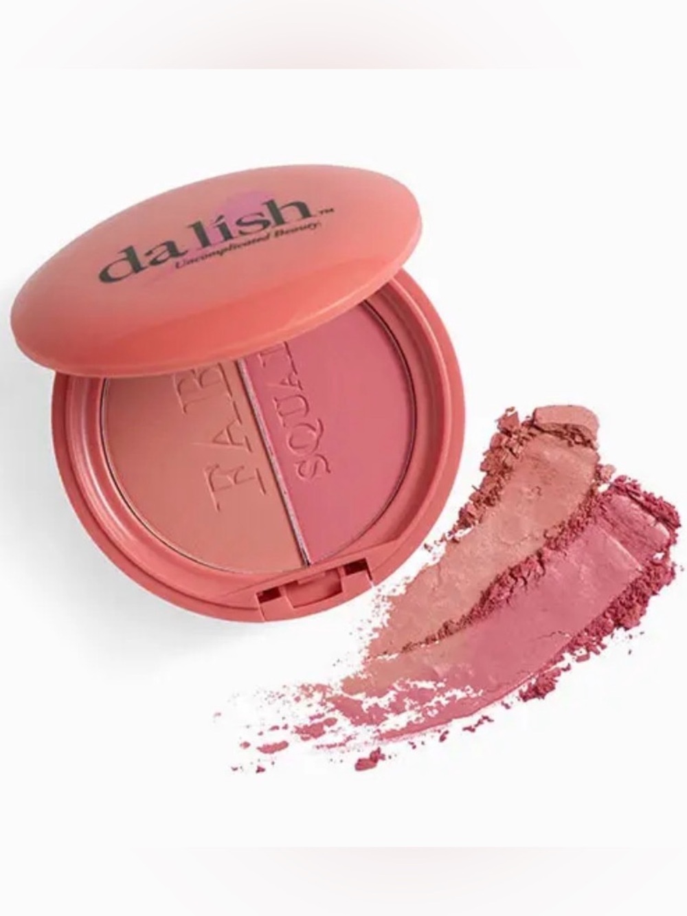 NWT da lish cosmetics Powder Blush Duo - Peachy Keen Pink Coral NEW in Box